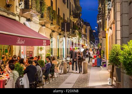 Italy, Lombardy, Milan, street via Fiori Chiari Stock Photo