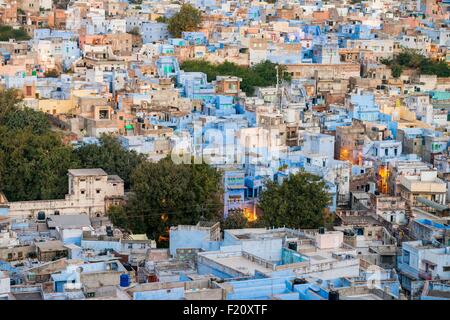 India, Rajasthan state, Jodhpur, the blue city Stock Photo
