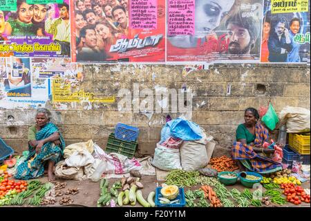 India, Tamil Nadu state, Madurai, street scene Stock Photo