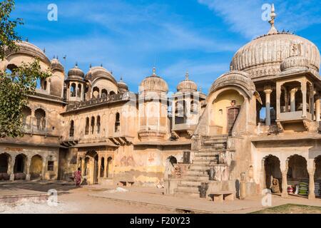 India, Rajasthan state, Shekhawati region, Nawalgarh, cenotaph Stock Photo