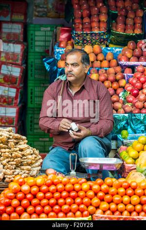 India, Rajasthan state, Shekhawati region, Nawalgarh, market Stock Photo