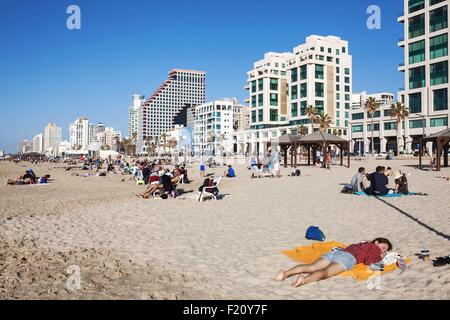 Israel, Tel Aviv, beach Stock Photo