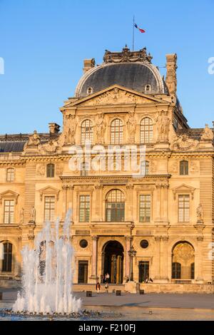 France, Paris, the Napoleon courtyard of the Louvre, Sully pavilion Stock Photo