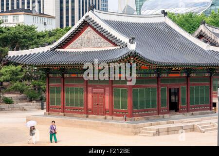 South Korea, Seoul, Deoksugung Palace, the royal palace of the Joseon Dynasty, pavilion Stock Photo
