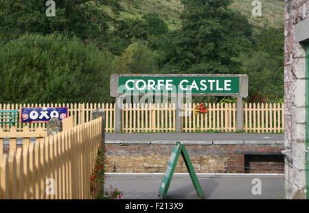 Corfe Castle Railway station Stock Photo