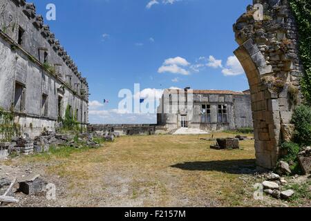 France, Charente, Bouteville, Castle Bouteville, rebuilt between 1594 and 1624 by Bernard de Beon du Masses and Louise de Luxembourg Stock Photo