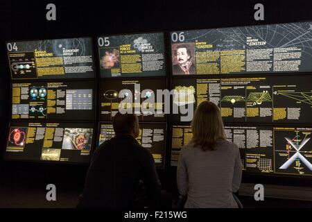 Canada, Quebec province, Eastern Townships or Estrie, Parc national du Mont Megantic, an astronomy evening at the ASTROLab, the science museum Stock Photo