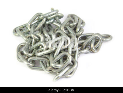 Metal chain isolated on a white background Stock Photo