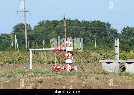 Oil well. The equipment and technologies on oil fields. Stock Photo