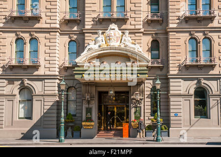 The Windsor Hotel, Spring Street, Melbourne, is Australia's only surviving grand 19th century city hotel Stock Photo