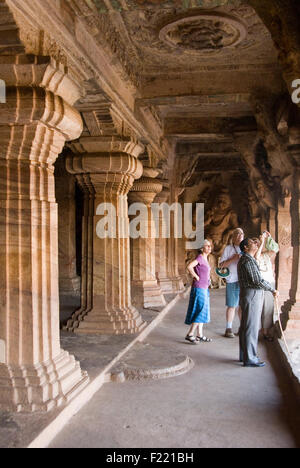 INDIA,KARNATKA,BADAMI BADAMI CAVES- Stock Photo