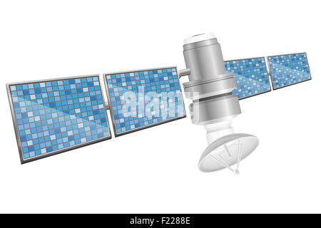 earth satellite sputnik  vector illustration isolated on white background Stock Vector
