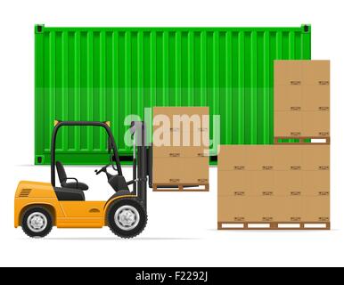 freight transportation concept vector illustration isolated on white background Stock Vector