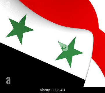 Flag of Syria. Close Up. Stock Photo