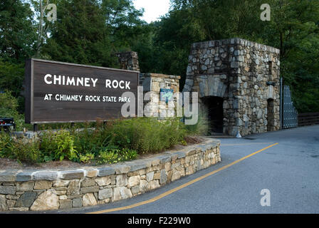 Chimney Rock State Park Sign North Carolina USA Stock Photo