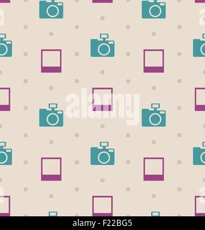 Vintage Style Background, Retro Fashion Object Seamless Pattern Stock Vector