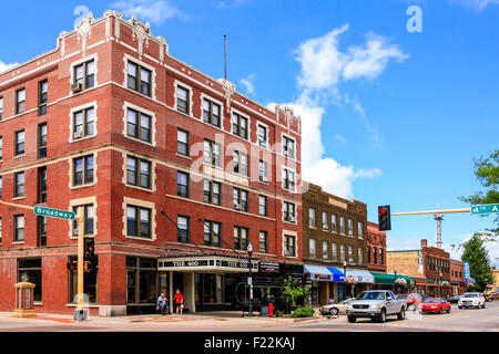 The 400 building on the corner of 4th Ave N and N Broadway Dr in downtown Fargo N. Dakota Stock Photo