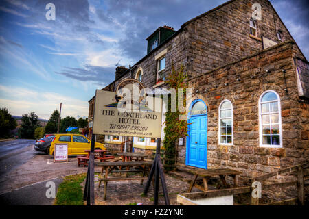 Goathland hotel building Aidensfield arms heartbeat pub exterior North Yorkshire UK England Stock Photo