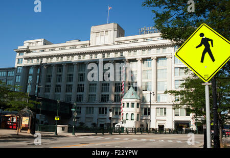 Road signs, Milwaukee, Wisconsin, USA Stock Photo