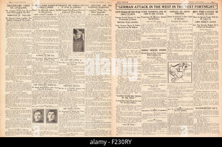 1915  Daily Sketch Italian forces land in Albania Stock Photo