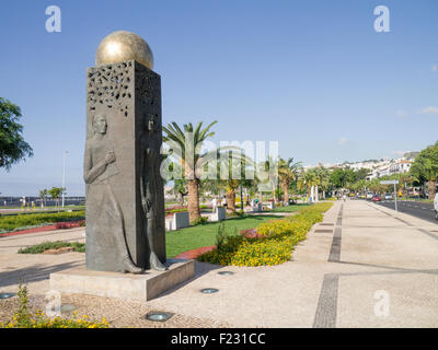 The statue of Dr Alberto Joao Cardoso Goncalves Jardimon, Funchal Promenade, Madeira, Portugal Stock Photo