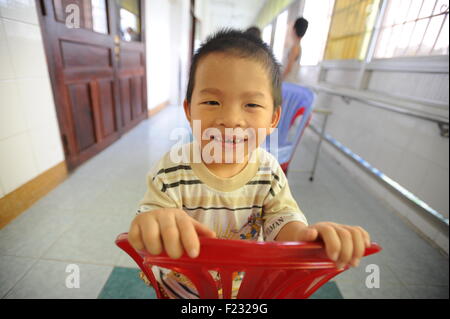 Peace Village ward at Tu Du Hospital in Ho Chi Minh City, Vietnam is a home for surviving child victims of Agent Orange. Stock Photo