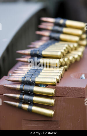 Machine Gun Ammunition Stock Photo