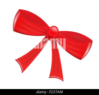 red bow realistic vector illustration isolated on white background ...