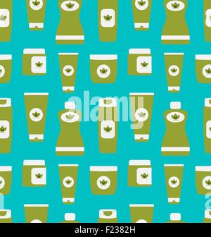 Seamless Pattern of Cosmetics Containers Stock Vector