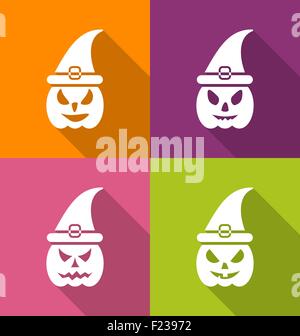 Witch hat isolated illustration on white background Stock Vector
