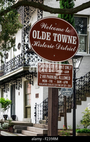 Old town historic district, Portsmouth, Virginia, USA Stock Photo