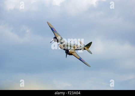 The only flying Bristol Blenheim in the air at the Shuttleworth Air Display on July 5th 2015 Stock Photo