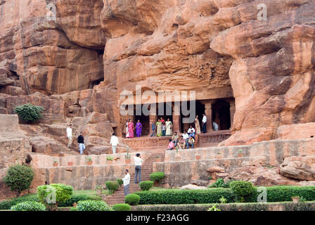 INDIA,KARNATKA,BADAMI BADAMI CAVES- Stock Photo