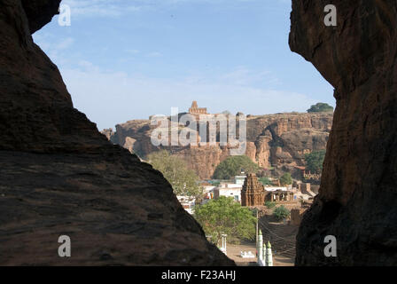 INDIA,KARNATKA,BADAMI BADAMI CAVES- Stock Photo