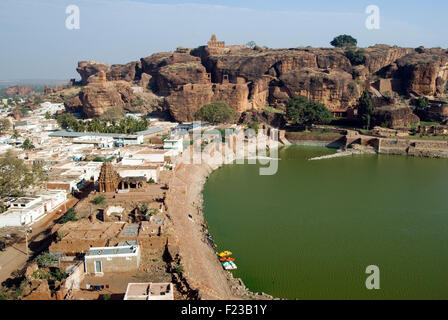 INDIA,KARNATKA,BADAMI BADAMI CAVES Stock Photo