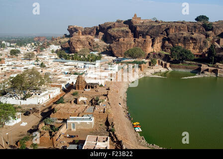 INDIA,KARNATKA,BADAMI BADAMI CAVES Stock Photo