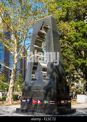 New York Korean War Veterans Memorial, Battery Park, NYC Stock Photo