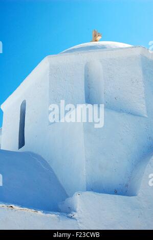 Church in the chora of the island of Amorgos, Greece Stock Photo