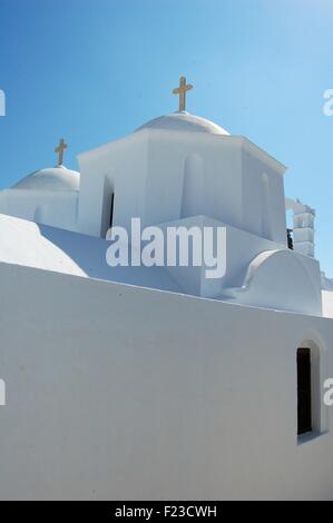 Church in the chora of the island of Amorgos, Greece Stock Photo