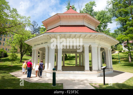 Tourists visit the Pluto Springs at French Lick Resort, French Lick, IN, USA Stock Photo