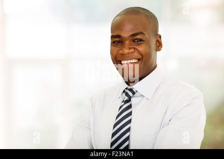 handsome African American businessman looking at the camera Stock Photo
