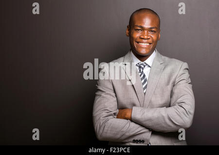 portrait of happy young afro American business man looking at the camera Stock Photo