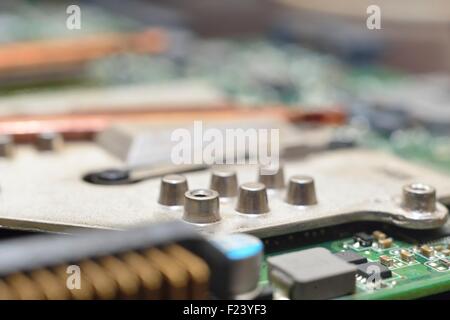 mounting radiator on motherboard (cooling cpu) Stock Photo