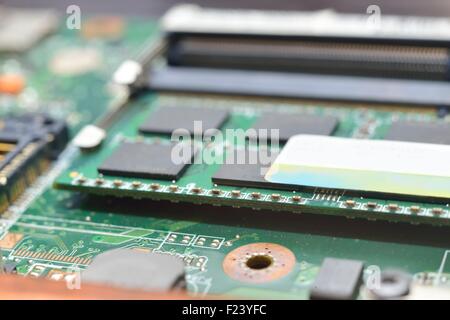 random access memory on motherboard (memory controller hub) Stock Photo