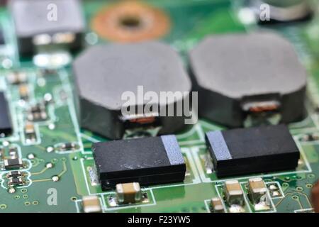 circuit board (integrated circuits, diodes, transistors, vacuum tubes) Stock Photo