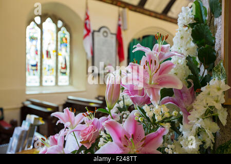 The famous St Just in Roseland church in Cornwall, UK. Stock Photo