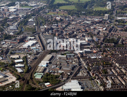 aerial view of Carlisle city centre, Cumbria, UK Stock Photo