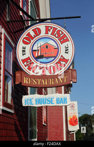 Fish Factory Sign, Lunenburg, Nova Scotia Stock Photo - Alamy