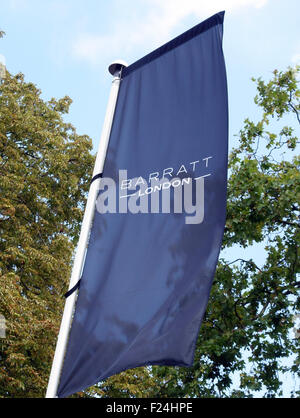 Banner flying on Barratt residential development in Catford, South East London Stock Photo