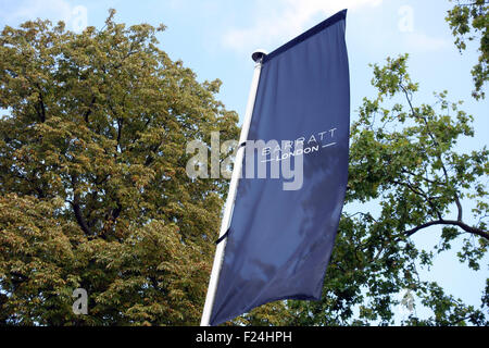 Banner flying on Barratt residential development in Catford, South East London Stock Photo